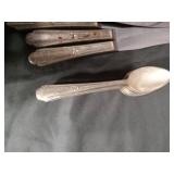 Silver-plated Flatware Set with Floral Pattern