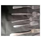 Mixed Pattern Silver Plated Flatware Set