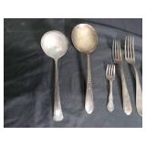 Mixed Pattern Silver Plated Flatware Set