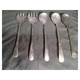 Set of 4 Pewter Spork Utensils