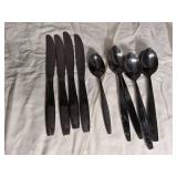 Black Stainless Steel Flatware Set