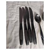 Black Stainless Steel Flatware Set