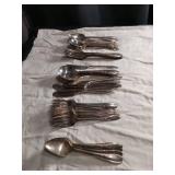 Rogers Bros Silver Plated Flatware Set