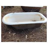 Cast iron bathtub with claw feet