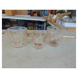 Pyrex and Fire King measures
