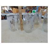 8 Frosted Glasses - MCM