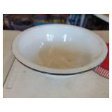 Collectible tins and enamel bowl