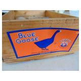 Wooden crate with old canning jars