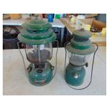 Pair of Coleman lanterns - some damage