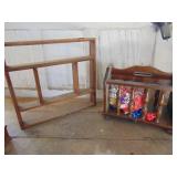 Vintage magazine stand and what-not shelf