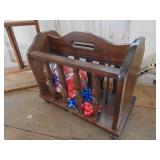 Vintage magazine stand and what-not shelf