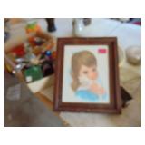 Framed Picture - Girl With Cat