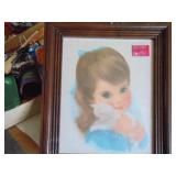 Framed Picture - Girl With Cat