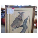 Framed Print - Owl - By Gene Gray - Signed and Numbered