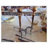 Pair of Brass Balled And Irons