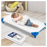 Cot Sheets for Daycare Standard Size - Fits 23 x 52' Cot, 2 Pack, Daycare Essentials, Soft & Comfortable Fitted Cot Cover, Preschool Kids Nap Time Sheets, Brushed Microfiber - White - Retail: $9'
