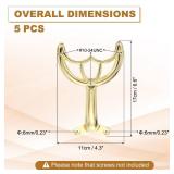 Ceiling Fan Blades Arms Replacement, 5 Pcs 52 Fan Blade Replacement Parts Mounting Bracket Kit for Replacing the Worn Fan Blades, Gold - Retail: $27'