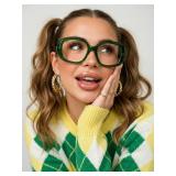 Oversized Round Computer TR90 Blue Light Blocking Glasses for Women Men Lavinia