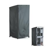 Seal Bailey Outdoor Cat House Cover - Extremely Waterproof Feral Cattery Enclosure Cover, 600D Heavy Duty Rain Sheet (Grey) - Retail: $40