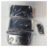 Pack of 3 Matte Black Heavy Duty Iron Door Hinges, 4 Inch x 4 Inch Interior and Exterior Black Door Hinges with 5/8 Radius Corners - Retail: $15'