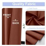 Ava Terracotta Blackout Curtains for Bedroom, 72 Inch Length, 2 Panels, Privacy Thermal Insulated, Rod Pocket, Window Curtains for Patio, French Door, W40 x L72 Inch - Retail: $22