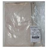 Linen Blackout Cold Blocking Curtains 63 Long for Classroom, Beige, Set of 2, Short Kitchen Burlap Linen 100% Blackout Drape Panels for Night Shift, Great Job for Blocking Light - Retail: $32'