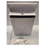 Architectural Mailboxes Designer Galvanized Steel, Locking Wall Mount Mailbox, White with Satin Nickel - Retail: $35