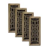 Decor Grates (4-Pack) AJH412-A Oriental Floor Register, 4x12 Inches, Antique Brass Finish - Retail: $66