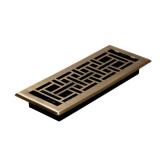 Decor Grates (4-Pack) AJH412-A Oriental Floor Register, 4x12 Inches, Antique Brass Finish - Retail: $66
