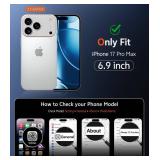 iPhone 17 Pro-Max Case: Clear Magnetic Phone Cases with Screen Protector Compatible with Magsafe Slim Anti Yellowing Rugged Shockproof Protective Transparent Cell Cover (A-Clear) - Retail: $5