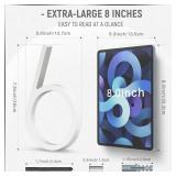 8 Inch Large House Numbers for Outside, Zinc Alloy Address Numbers with Durable Stain-Resistant White Stone Powder Coating, Heavy-Duty Door Numbers for Home or Business (Number 6,Matte White) - Retail