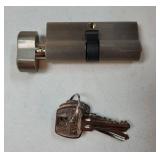 Solid Brass Lock Cylinder with 3 Brass Keys 63mm Door Lock Cylinder Replacement - Retail: $22