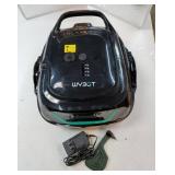 WYBOT A1 Pool Vacuum for Above Ground Pool, Automatic Cordless Robotic Pool Cleaner with 120 Mins, Double Filters, LED Indicator, 2.5H Charging, Ideal for Plat Pools. VISIBLE USE.  POWERS ON. Missing 