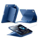 iPad Pro 11 Inch Case (M5/M4) 2025/2024, Vertical Stand Cover, Multi Stand Angles, Ultra-Stable Case with Pencil Holder, Flip Series, Blue - Retail: $33