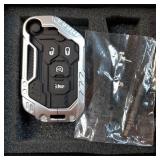 Heavy Zinc Alloy Key fob Cover, Keychain, Key Case, Accessories Compatible with 2018 2019 2020 2021 2022 2023 2024 Jeep Wrangler JL JLU Rubicon Gladiator Sahara. - Retail: $28