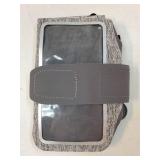 Phone Armband Holder with Key Holder and Card Slot for Phone Upto 6.2 inch, iPhone 16e/16/15 Pro/15/14 Pro/14/13 Pro/13, Galaxy S23/S22, Pixel 8a, Water Resistant, Adjustable Band (Grey) - Retail: $10