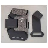 Phone Armband Holder with Key Holder and Card Slot for Phone Upto 6.2 inch, iPhone 16e/16/15 Pro/15/14 Pro/14/13 Pro/13, Galaxy S23/S22, Pixel 8a, Water Resistant, Adjustable Band (Grey) - Retail: $10