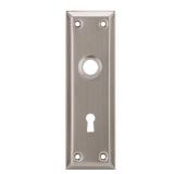 2 Pack Mortise Lock Door Plates for Interior Doors, Old Style Mortise Door Knob Cover Plate Replacement, Door Escutcheon Plates Brushed Nickel - Retail: $16