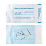 Dental Sterilization Pouches 3.5 x 6.5', Self Seal Sterilization Pouch with Color Changing Indicator, 200 Pcs Sterilizer Bags for Dental Offices and Nail Cleaning Tools'