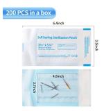 Dental Sterilization Pouches 3.5 x 6.5', Self Seal Sterilization Pouch with Color Changing Indicator, 200 Pcs Sterilizer Bags for Dental Offices and Nail Cleaning Tools'