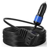 12V/24V DC Power Cord for Car Refrigerator, 11.5FT 14AWG Heavy Duty Cable Built-in Fuse with Secure Plug Compatible with Alpicool/BougeRV/Dometic/Setpower/JoyTutus Portable Freezer Fridge