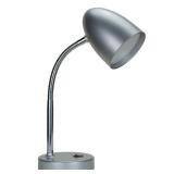 LED Desk Lamp, Flexible Gooseneck with Table lamp, 3.5W 240LM 4000K Cool White Study Lamps for Bedroom and Office, Eye Protection, ETL Listed Silver - Retail: $19