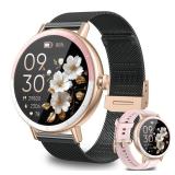 Smart Watches for Women Android/iPhone, IP68 Waterproof Fitness Tracker with Bluetooth Calls(Answer&Make), Activity Pedometer/Heart Rate/SpO2 Monitor/100+ Sports Model(Yellow) - Retail: $60