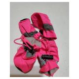 Dog Shoes for Small Dogs, Puppy Dog Boots & Paw Protector for Winter Snowy Days, Anti-Slip Sole Dog Booties for Indoor Hardwood Floor 4PCS (Pink, Size: 4) - Retail: $11