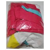 Women Hoodies Jumpsuit Set, 80s 90s Neon Costume Tracksuit Outfit One Piece Windbreaker Jacket Rapper Suit(Pink-C-S) - Retail: $44