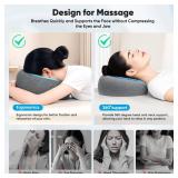 Massage Headrest for Bed, Ergonomic Memory Foam Massage Pillow, Face Down Pillow for Massage & Sleep, Breathable Face Pillow for Spa, Napping & Skincare, Relieves Neck Pain & Wrinkles, Grey - Retail: 