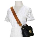 Thick Purse Strap Wide Adjustable Replacement Crossbody Bag Handbag (Brown-Leather tip) - Retail: $14