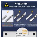 Compatible with MacBook Air 13 inch Case 2026 2025 2024 2023 2022 M4 A3240 M3 A3113 M2 A2681, Hard Case&Puffy Bag&Keyboard Cover&Webcam Cover&ScreenFilm for MacBook Air 13.6 Case, Navy Blue - Retail: 