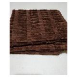 Pack of 2 Corduroy Decorative Throw Pillow Covers 18x18 Inch Soft Boho Striped Pillow Covers Modern Farmhouse Home Decor for Sofa Living Room Couch Bedï¼Dark Brownï¼ - Retail: $9