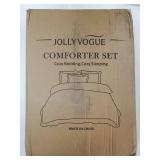 Lavender Twin Size Comforter Set, 2 Pieces Seersucker Lightweight Fluffy Bedding Set, Twin Ruffle Comforter, All Season Soft Microfiber Shabby Chic Bed Set - Retail: $47